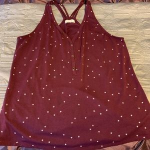 Maurices Large Maroon Star Tank